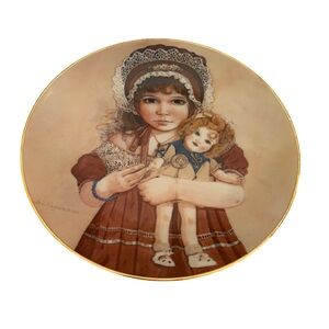 Jan Hagara Plate Lydia and Shirley Temple Doll 1980 Limited Edition 62/5000